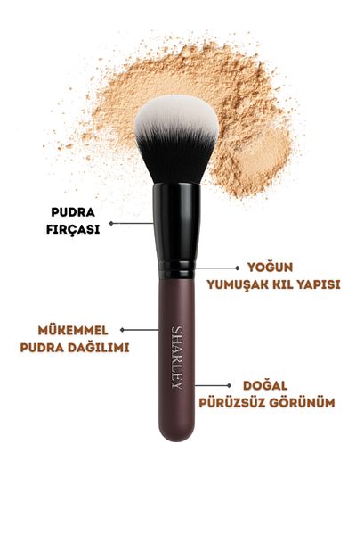 Sharley 6 Professional Makeup Brushes Set with Bag |   Professional Makeup Brush Set - 8684981985901