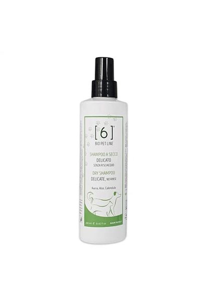 6biologico Șampon uscat pentru animale – Curățare rapidă și delicată, cu aloe vera, ovăz și orez, 6biolo