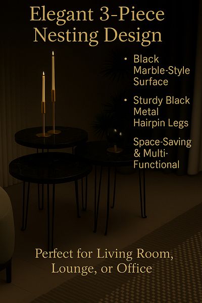 TrentonGCC Turkish Service Table Set | 38 cm Diameter | Modern Design with Elegant Metal Legs