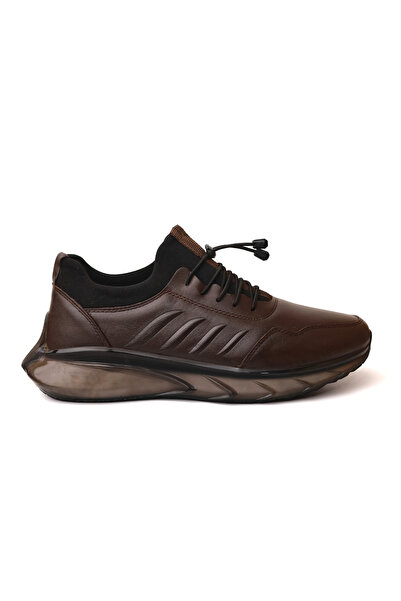 Greyybull Shoes حذاء رياضي من الجلد باللون البني للرجال