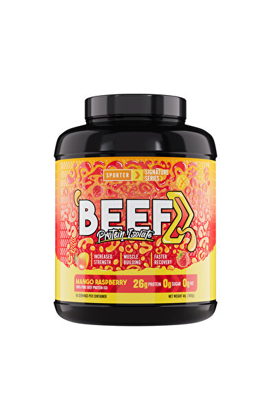 Sporter بروتين لحم البقر المعزول، توت العليق والمانجو، 4 أرطال، بديل غني بالبروتين لمصل اللبن والبروتين النباتي