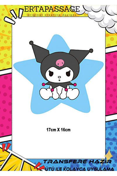ErTaPassage Kuromi 04 DTF Ütüyle Yapışan Transfer Baskı