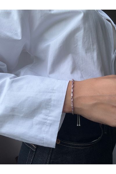 Ressia Pink Trapezoidal Stone Elevator Bracelet