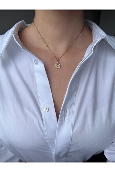 Ressia قلادة بجعة من حجر الزركون