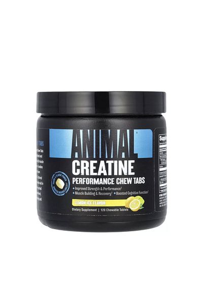 Universal Nutrition Animal Creatine, Lemon Ice, 120 Chewable Tablets, 5 g Creatine Per Serving
