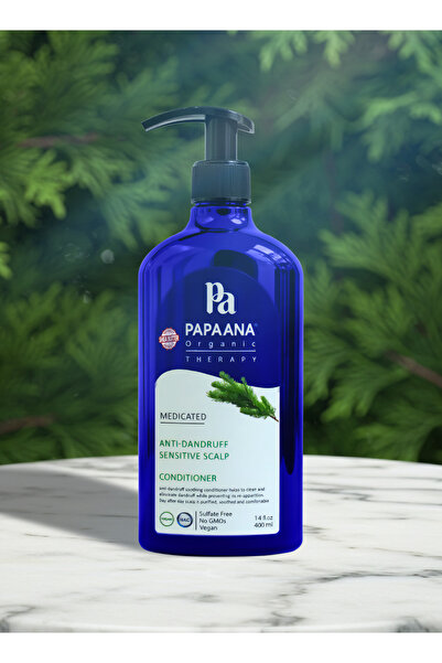 Papaana Organic بلسم مضاد للقشرة للشعر الحساس مع زبدة الشيا - 400 مل