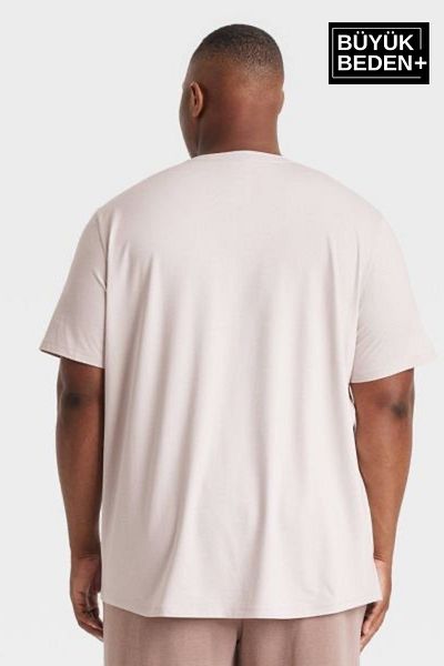 Superlife Men's Large Size Sail Printed Crew Neck T-Shirt Spr25Bts903