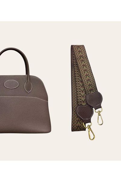 Generic Herms vintage Bolide medium size bag with top double handle and 2 different types of detachable str