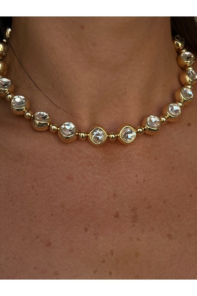 Twinssis Accessories Crystal Stone Choker Necklace