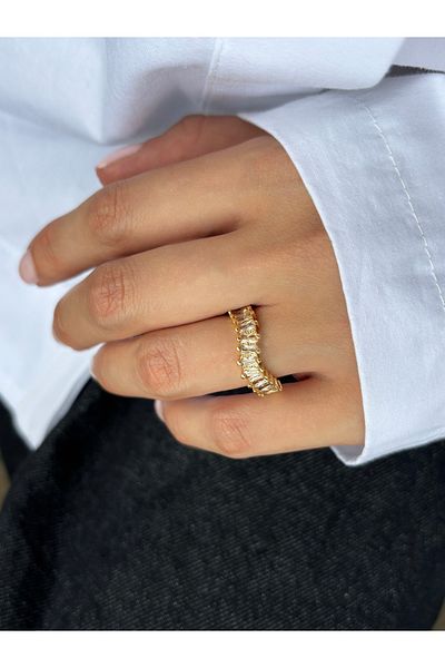 Ressia Half Round Adjustable Baguette Ring