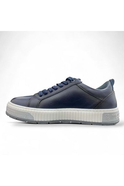 Bulldozer 260234 Leather Men's Shoes - Navy Blue - 42