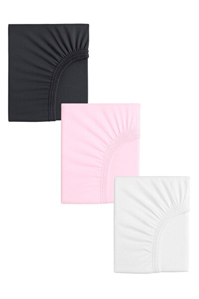 COTENCONCEPT 3 Adet 50 x 90 x 10 cm Anne Yanı Lastikli Penye Kumaş Bebek Çarşafı