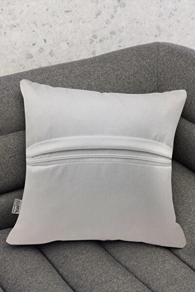 Şah Dekor Σετ μαξιλαροθήκη μαξιλαριού με θέμα Bohemian Boho σε γκρι κρεμ χρώμα με ψηφιακή εκτύπωση