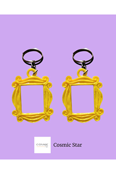 Cosmic Star مجموعة من قطعتين من حلقة المفاتيح بإطار زخرفة للباب من سلسلة فريندز
