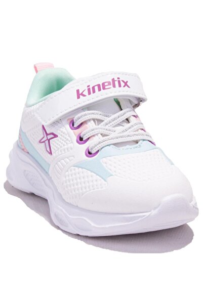 Kinetix Pantofi sport pentru fete ListerBB Pu alb verde ortopedici zilnic