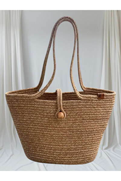 Metasupla Ψάθινη τσάντα παραλίας tres iple ραμμένη χειροποίητη τσάντα με λαβή