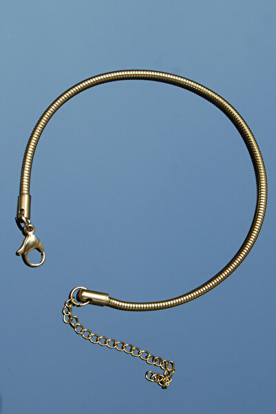Rua Jewelry Çelik Italyan Yuvarlak Yılan Bileklik 3 Mm Altın Renk | Kararmaz ...