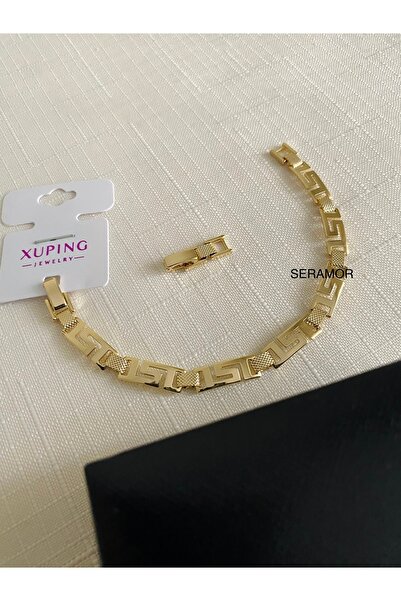 XUPING JEWELRY 14 k altın renginde labirent desenli vip bileklik