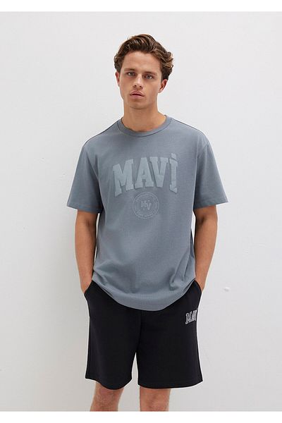 Mavi Printed Gray T-Shirt Loose Fit / Loose Relaxed Fit 0612897-80889