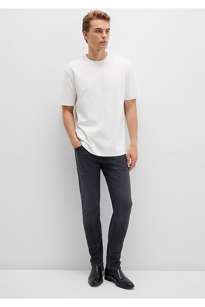 Mavi Crew Neck Ecru Basic T-Shirt Loose Fit / Loose Casual Cut 0612864-70057