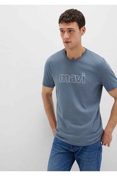 Mavi Logo Printed Gray T-Shirt Slim Fit / Slim Fit 065781-80889