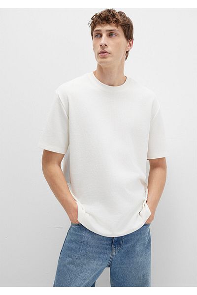 Mavi Ecru T-Shirt Loose Fit / Loose Relaxed Fit 0612910-70057