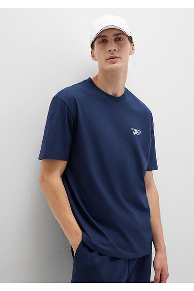 Mavi Printed Navy Blue T-Shirt Loose Fit / Loose Relaxed Fit 0612840-70497