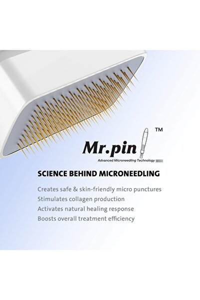 Mr Pin derma stamp مستر بن ديرما ستامب ، 140 دبوس قابل للتعديل - ديرما ستامب احترافي من التيتانيوم