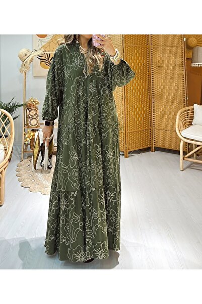 Lavanta Tekstil Katleya Model Embroidered Dress