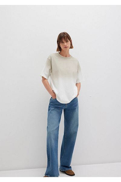 Mavi Gradient Beige T-Shirt Loose Fit / Loose Relaxed Fit 1613396-70057