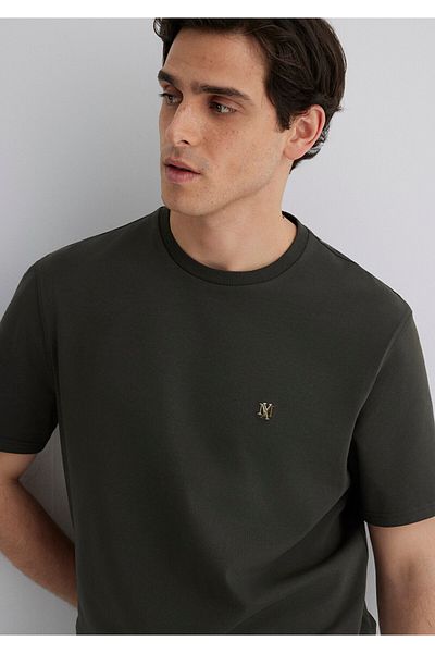 Mavi Seal Logo Embroidery Detailed Green T-Shirt Regular Fit / Regular Cut 0612736-71587