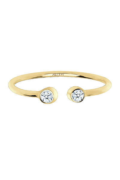 ELLI Ring Offen Statement Diamant 0.06 ct. 375 Gelbgold