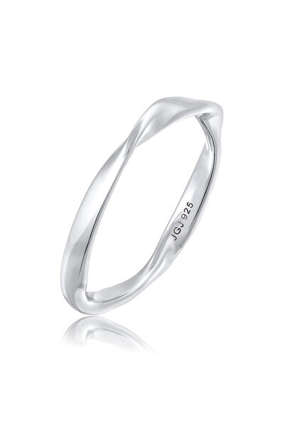 ELLI Ring Ladies Band Twisted Stack Basic in 925 sterling silver