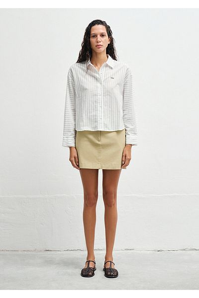 Mavi Striped White Shirt Regular Fit / Regular Cut 1211210-90764