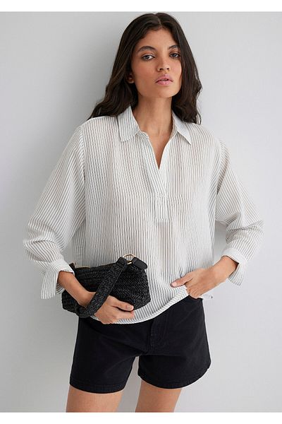Mavi Black Straw Shoulder Bag 1913082-900