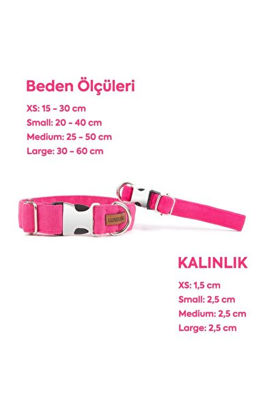 Lusi Doog Kişiye Özel Köpek Boyun Tasması Isme Özel Köpek Tasması Isimli Köpek Tasması (PEMBE)