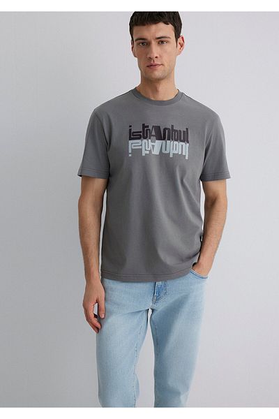 Mavi Istanbul Printed Gray T-Shirt Regular Fit 0612992-70099