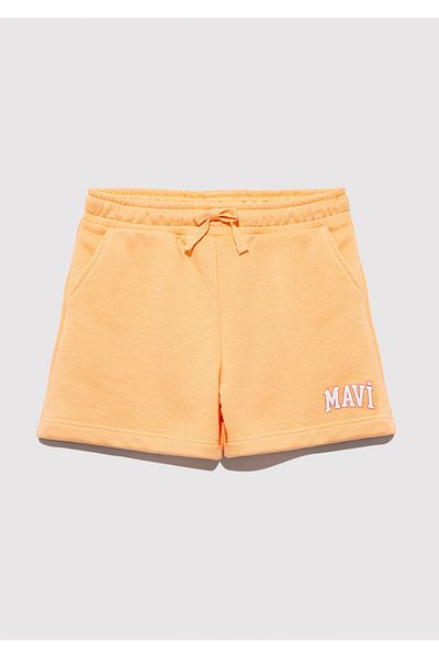 Mavi Logo Printed Orange Shorts 7410002 -71218