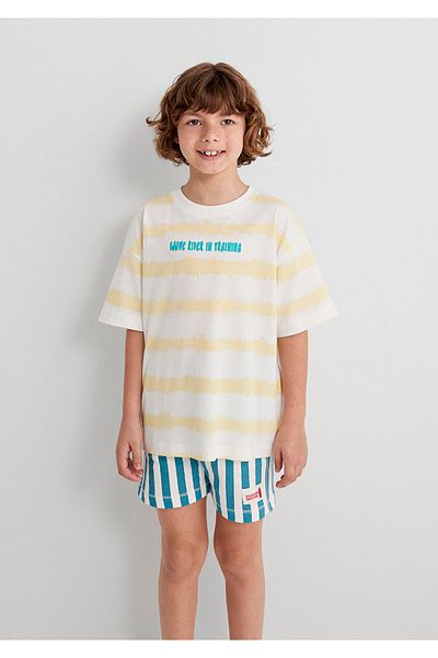 Mavi Printed Yellow T-Shirt Oversize / Wide Cut 6610333-89949