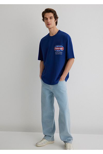 Mavi Printed Blue T-Shirt Relaxed Fit / Relaxed Cut 0612607 -70722