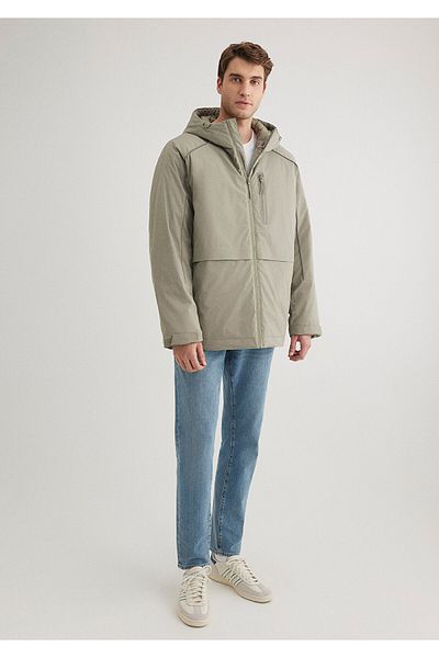 Mavi Water Repellent Hooded Khaki Coat Loose Fit / Loose Relaxed Fit 0110560-71818