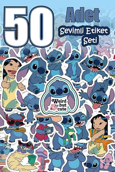 Grafikup 50 Pieces Cute Cartoon Sticker Set - Pen Laptop Notebook Water Bottle Label