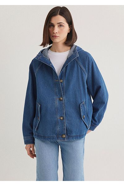 Mavi Hooded Indigo Jacket 1110557 -18790