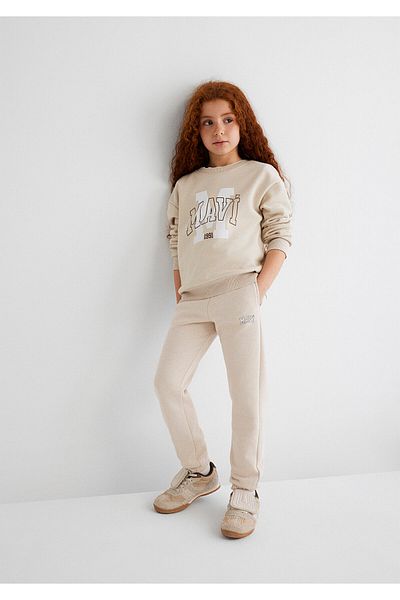 Mavi Logo Printed Beige Sweatpants 7010000 -70143