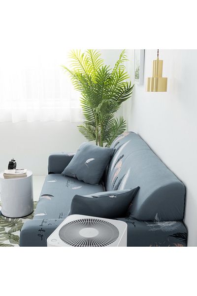 Generic 2-seater Stretch Sofa Slipcover, Printed Feather Soft Slipcover
