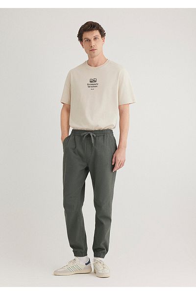 Mavi Dark Green Trousers with Elastic Waist000169-71598