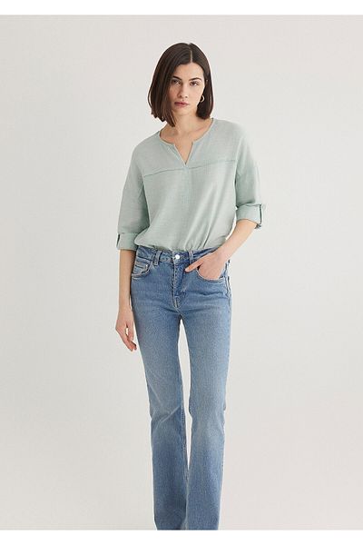 Mavi Long Sleeve Green Blouse 121357-70808