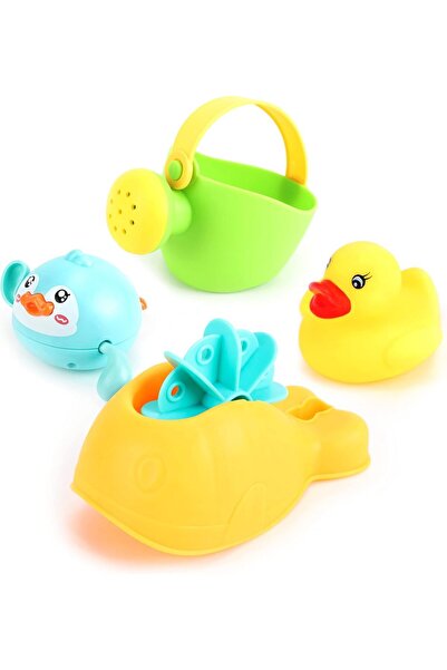 Moon ألعاب حمام الأطفال - بطة عائمة صغيرة مع ملحقاتها