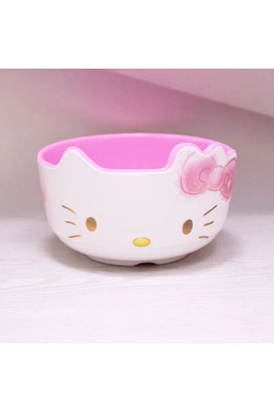 Miniso Hello Kitty-D Hello Kitty Bowl Cartoon Cute Soup Bowls Anti-Drop Kitchen Tableware Accessories Creat