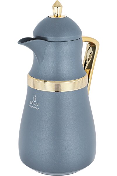 Alsaif Gallery Najd Thermos Set from Saif Gallery, 1/1 liter capacity, insulated glass interior, plastic exterior.